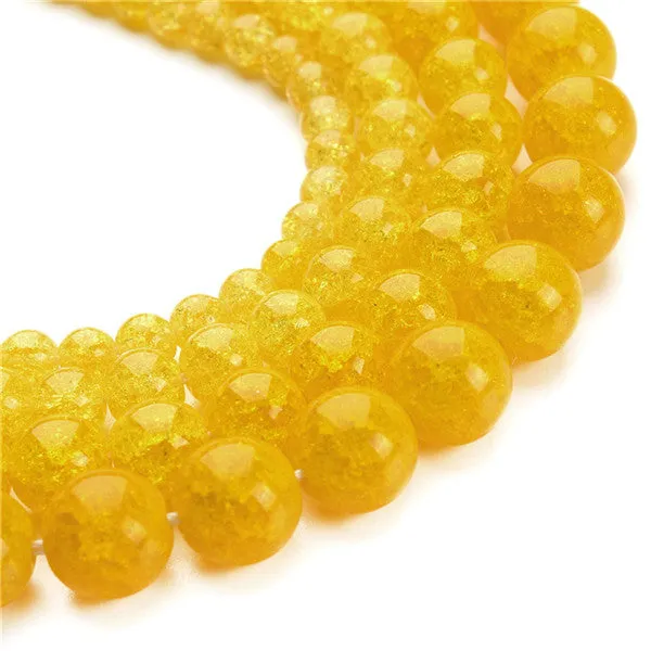 XINYAO 6 8 10 12 mm Natural Stone Beads White Snow Cracked Quartz Crystal Beads Spacer Beads For DIY Jewelry Making 40cm/strand